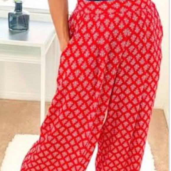 BAND OF GYPSIES Single Pleat Wide Leg Pull On Pants Large - Picture 1 of 8